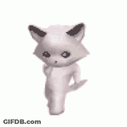 Dancing White Animal GIF