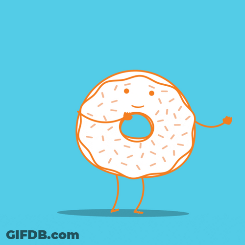 Dancing White Donut GIF