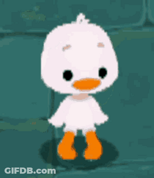 Dancing White Duck Cute Head Bop GIF