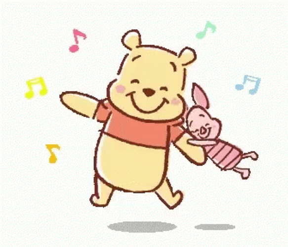 Dancing Winnie The Pooh And Piglet Animated GIF