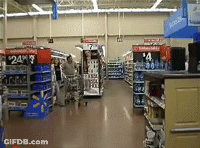 Dancing With Cart Walmart Funny GIF