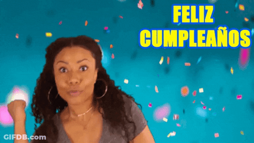 Dancing Woman Greets Feliz Cumpleaños GIF