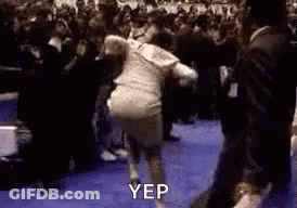 Dancing Woman Says Yep To Crowd GIF