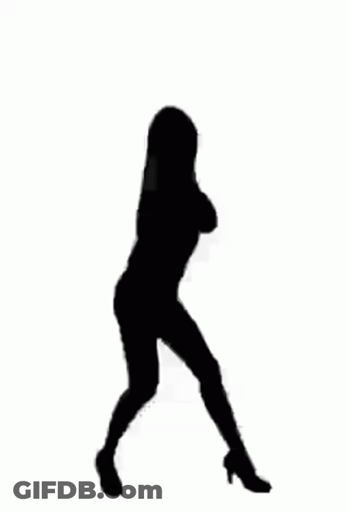 Dancing Woman Silhouette GIF