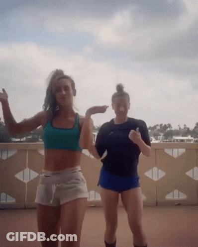 Dancing Women On Balcony One In Calvin Klein GIF