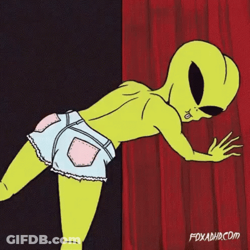 Dancing Yellow Alien GIF