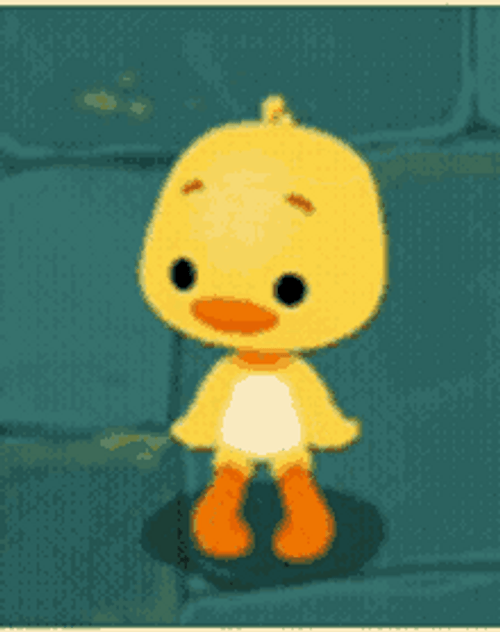 Dancing Yellow Duck Cute Head Bop GIF