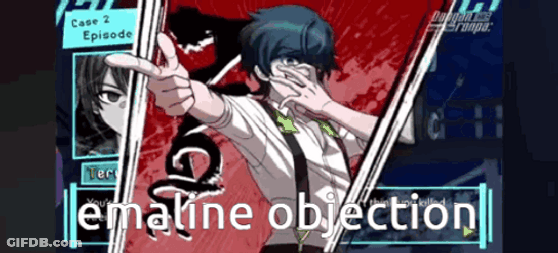 Danganronpa Character Emaline Objection GIF