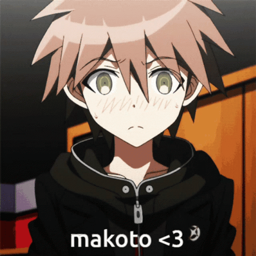 Danganronpa Makoto Naegi Excited GIF