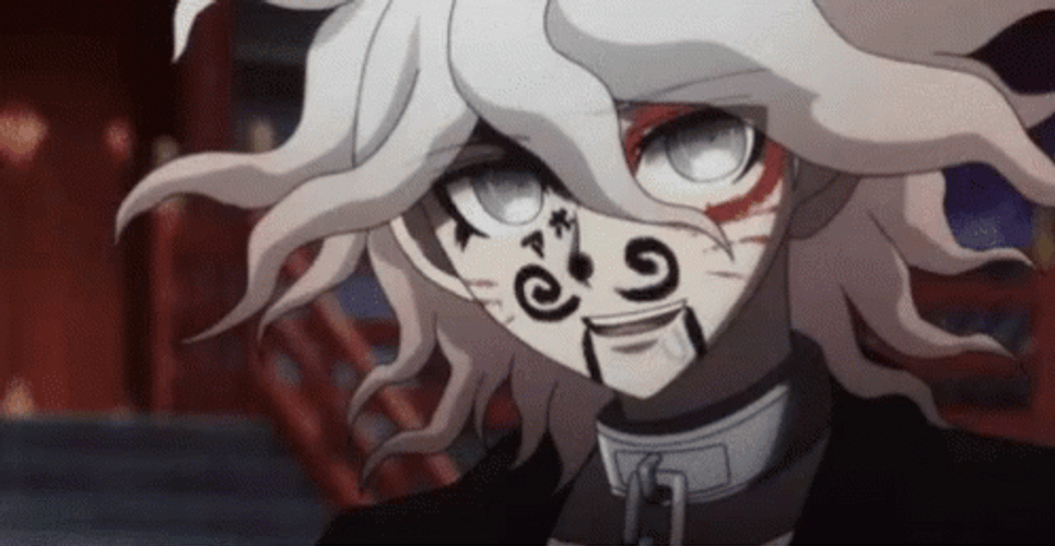 Danganronpa Nagito Face Paint GIF