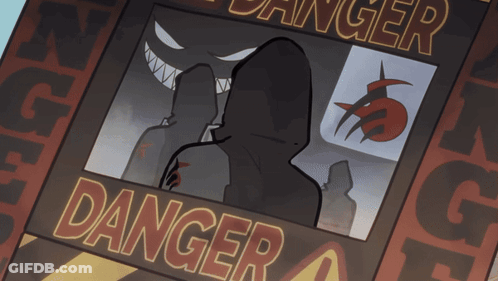 Danger Poster With Hoodie Man GIF