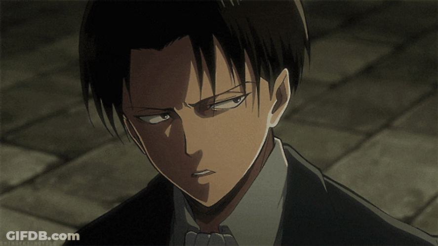 Dangerous Levi Ackerman Stare GIF