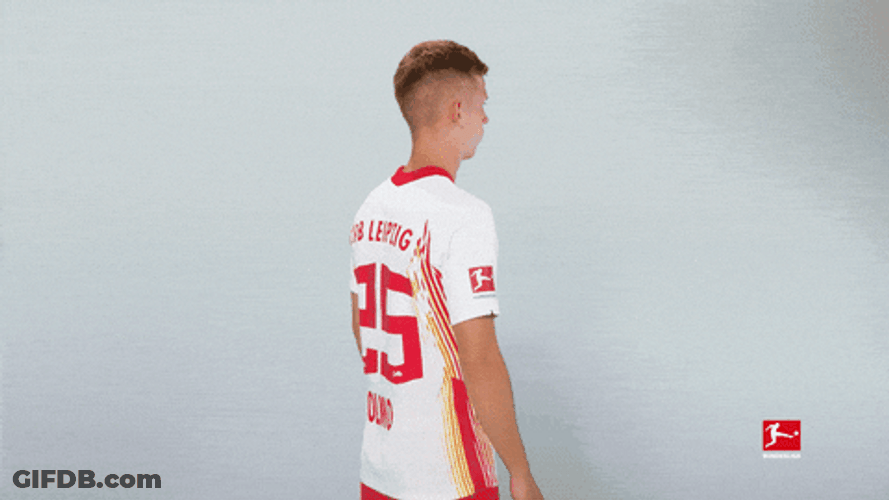 Dani Olmo Looking Sideways Crossed Arms GIF