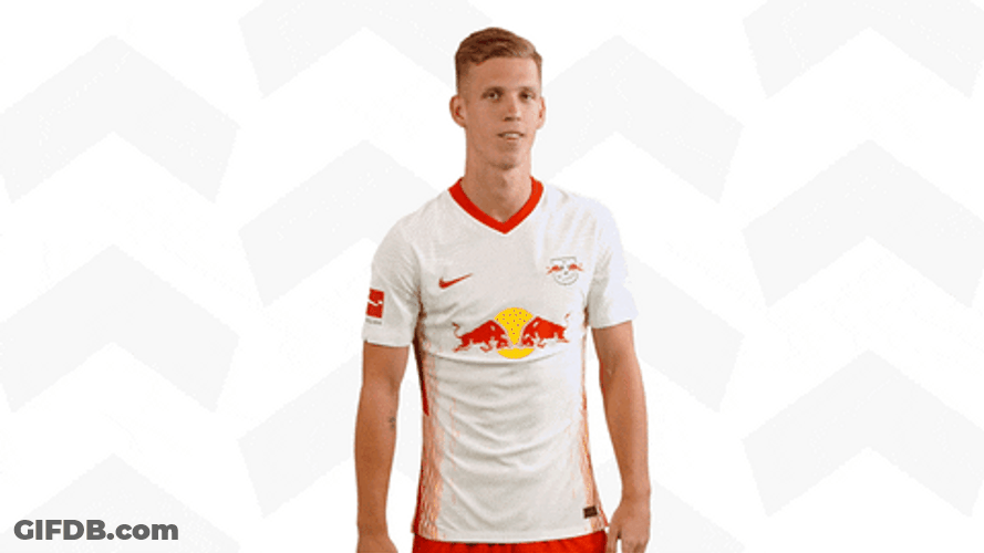 Dani Olmo Showing Off Back Jersey GIF