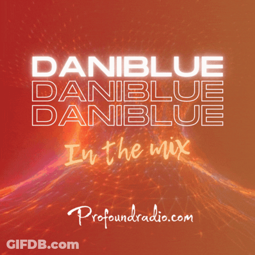 Daniblue Daniblue Daniblue In The Mix On Red Background GIF