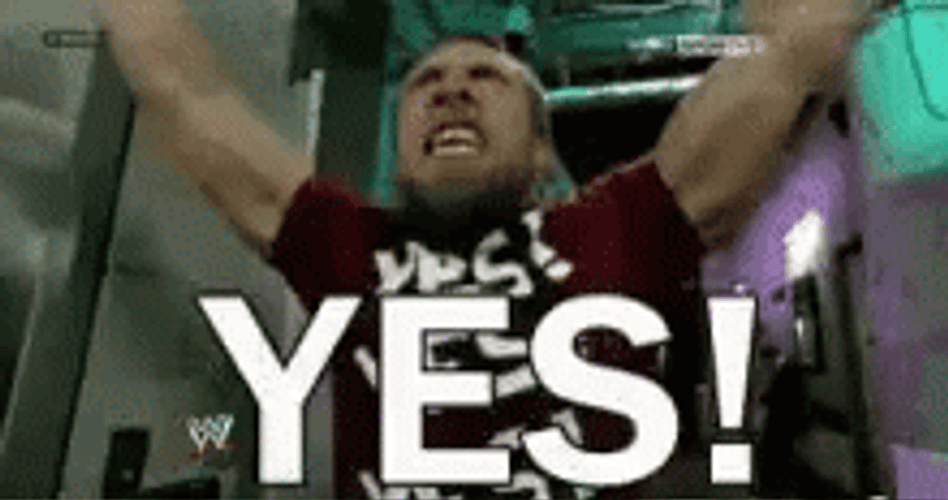 Daniel Bryan Yes Screaming Meme GIF