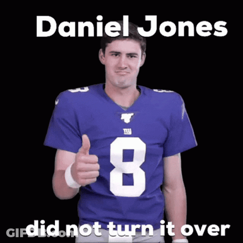 Daniel Jones Did Not Turn It Over GIF