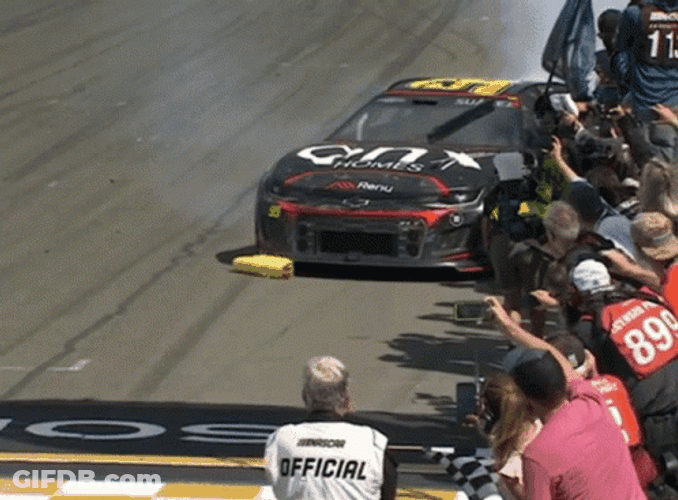 Daniel Suarez NASCAR Burnout GIF