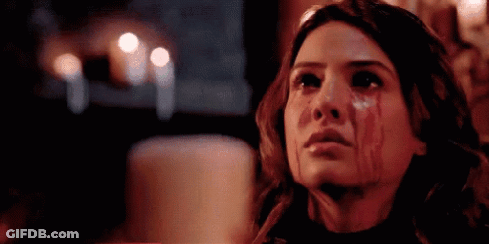 Danielle Campbell Davina Claire The Originals Blood Tears GIF