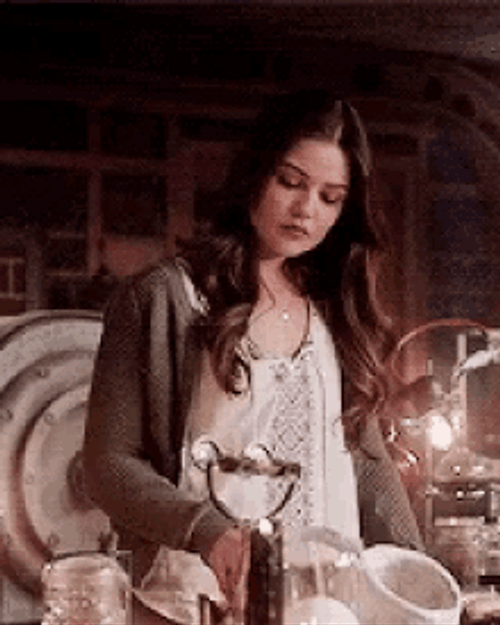 Danielle Campbell Davina Claire The Originals Flipping Pages GIF