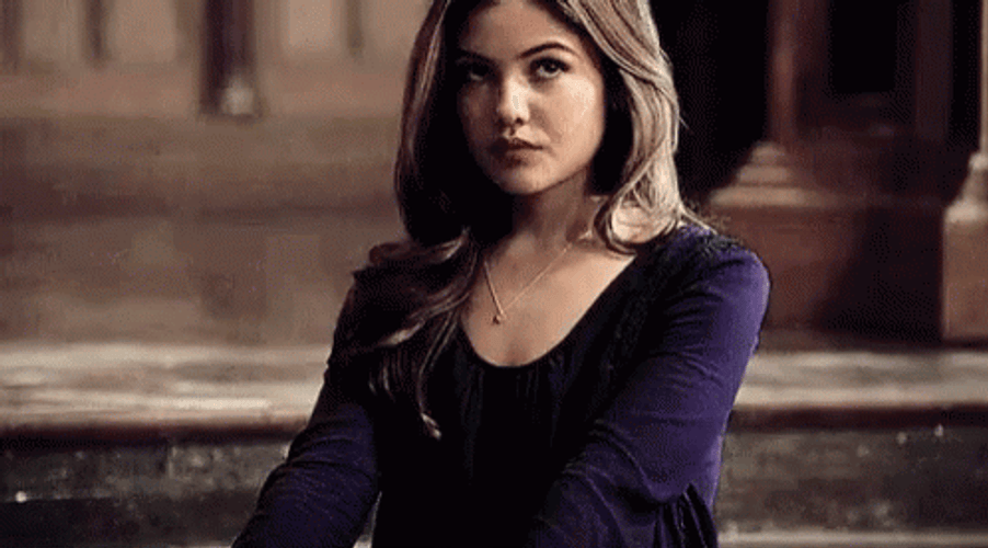 Danielle Campbell Davina Claire The Originals Raising Eyebrows GIF