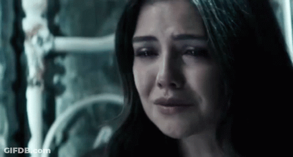 Danielle Campbell Davina The Originals Holding Back Tears GIF