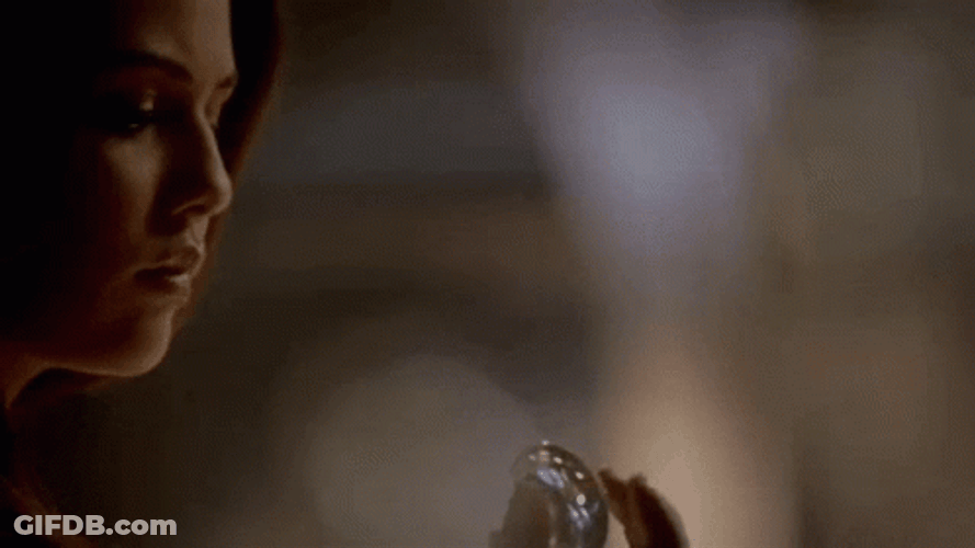 Danielle Campbell Davina The Originals Holding Diamond GIF