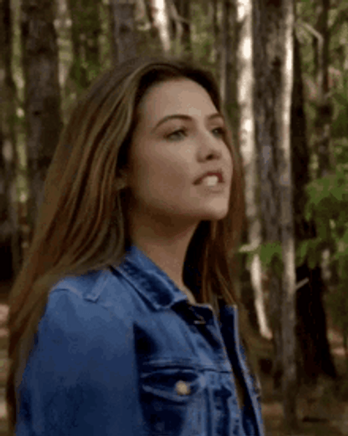Danielle Campbell Davina The Originals Wearing Denim Jacket GIF