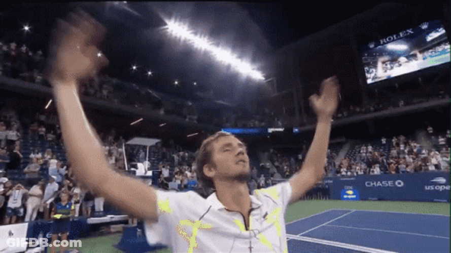 Daniil Medvedev Fanning GIF