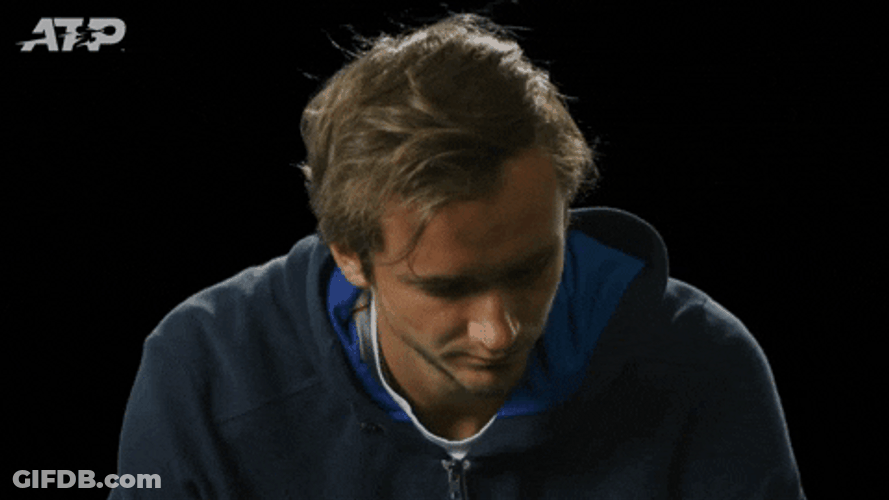 Daniil Medvedev Looking Up GIF