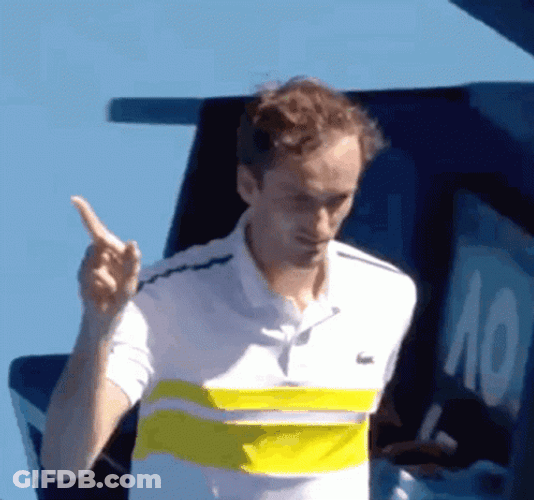 Daniil Medvedev Waving Finger GIF