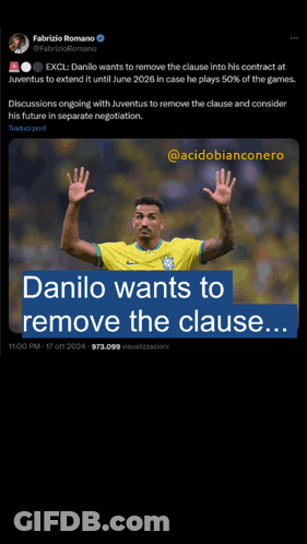 Danilo Wants To Remove The Clause From His Contract GIF