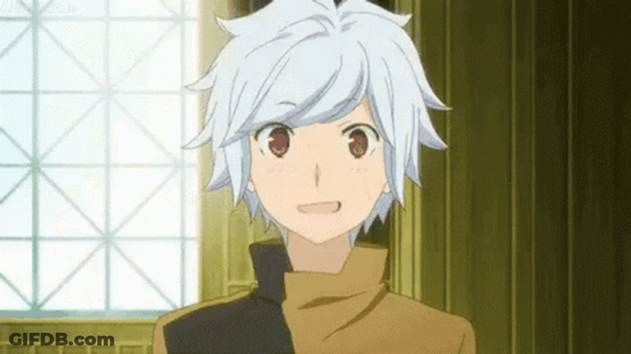 DanMachi Cute Anime Boy Bell Cranel Smile GIF