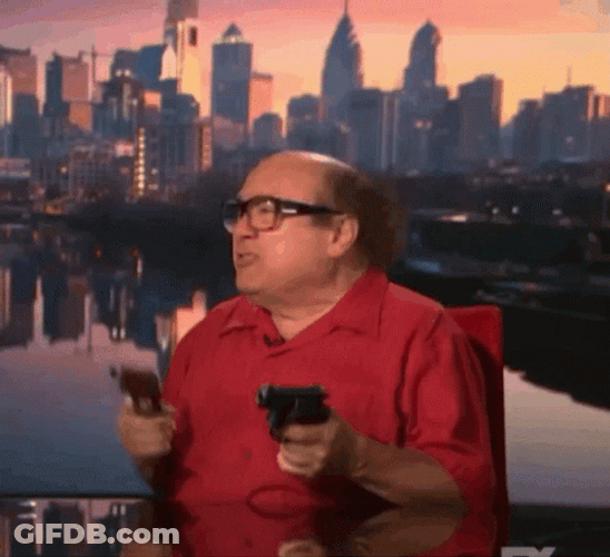 Danny Devito Double Hand Gun GIF