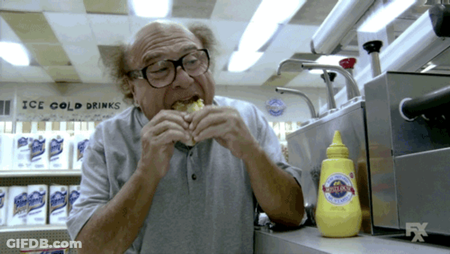 Danny Devito Eating Frantically GIF