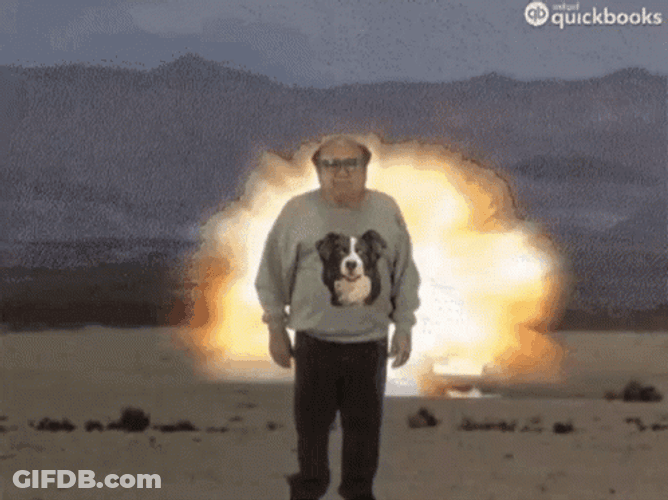 Danny Devito Massive Explosion Background GIF