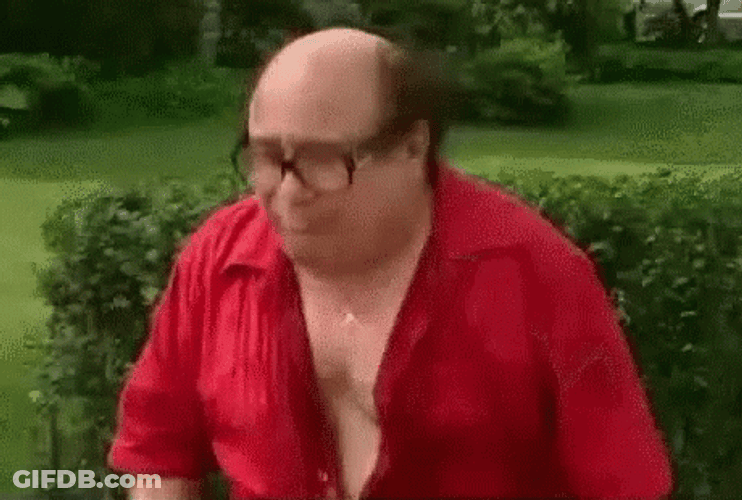 Danny Devito Salivating At The Park GIF