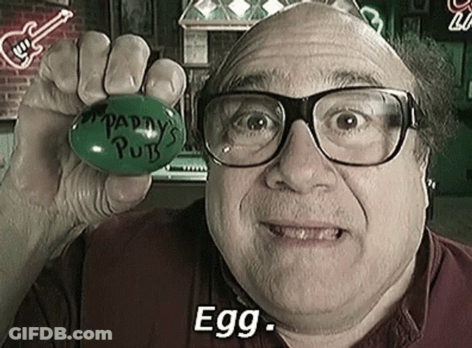 Danny Devito Showing Egg Close Up GIF