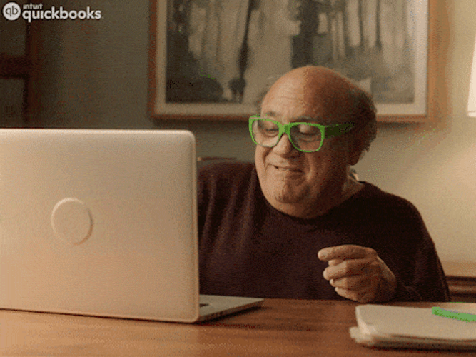 Danny Devito Typing Dear Entire Office GIF