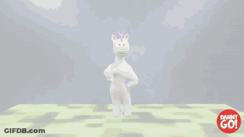 Danny Go Advertisement White Unicorn GIF