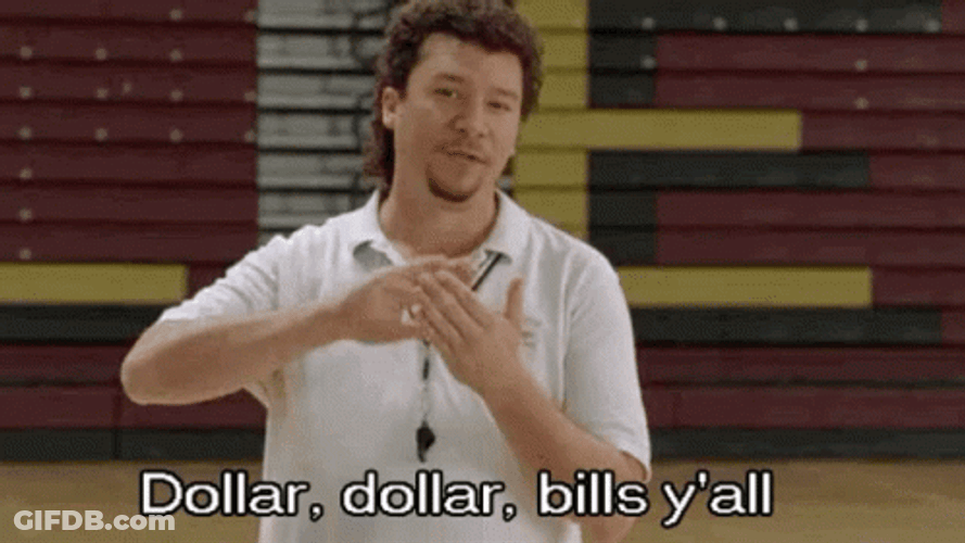 Danny McBride Perform Raining Dollar Bill GIF