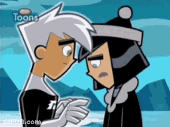 Danny Phantom Kissing Samantha Manson GIF