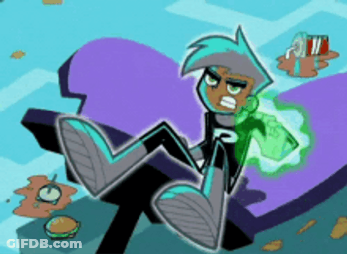 Danny Phantom Releasing Ghost Ray GIF