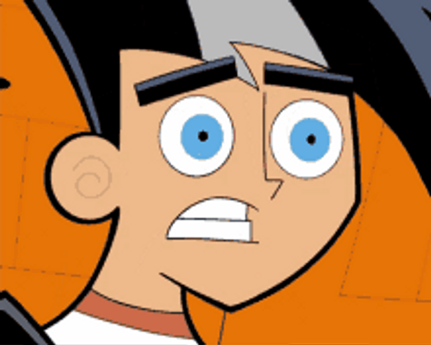 Danny Phantom Shocked Reaction Cartoon GIF