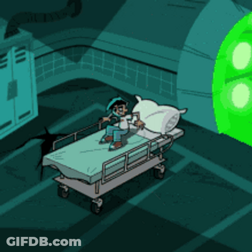 Danny Phantom Waking Up And Transforming GIF