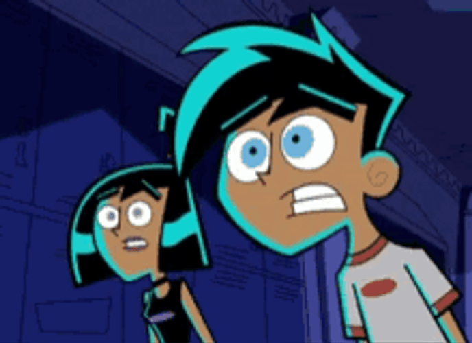 Danny Phantom With Glowing Green Eyes GIF