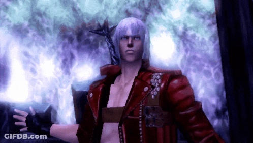 Dante From Devil May Cry Holding Sword GIF