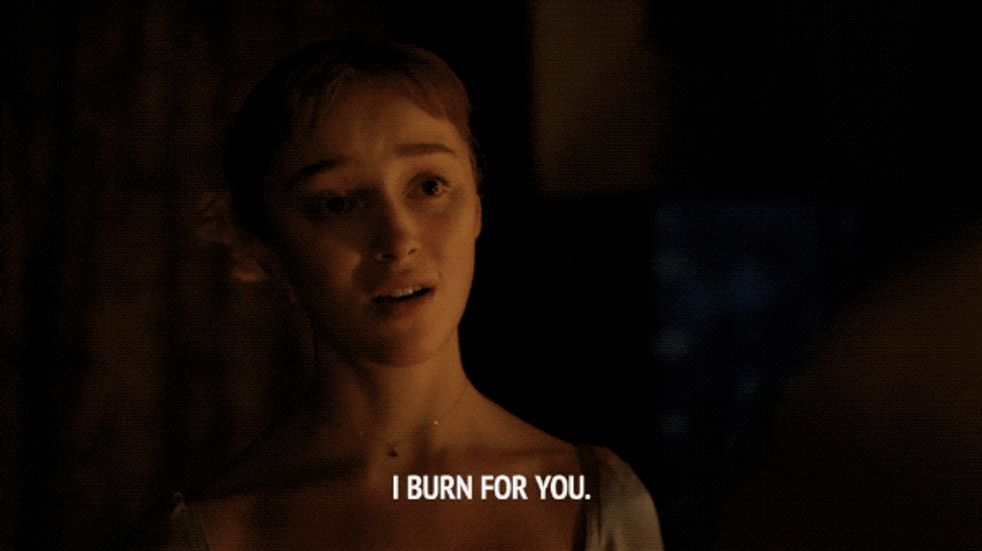 Daphne Bridgerton Confession Burn For You GIF