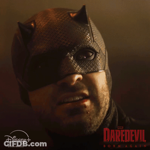Daredevil Born Again Poster With Masked Man GIF