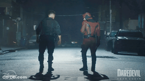 Daredevil Born Again Poster With Two Men GIF